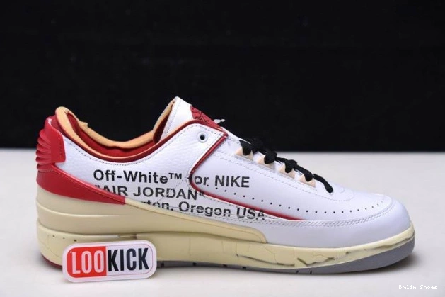Bmlin Low Jordan Red Retro 2 SP DJ4375-106 Off-White White 0728